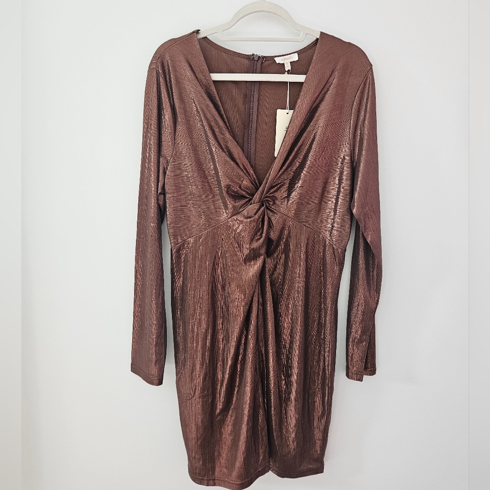 A.Peach Shimmery Mini Dress NWT